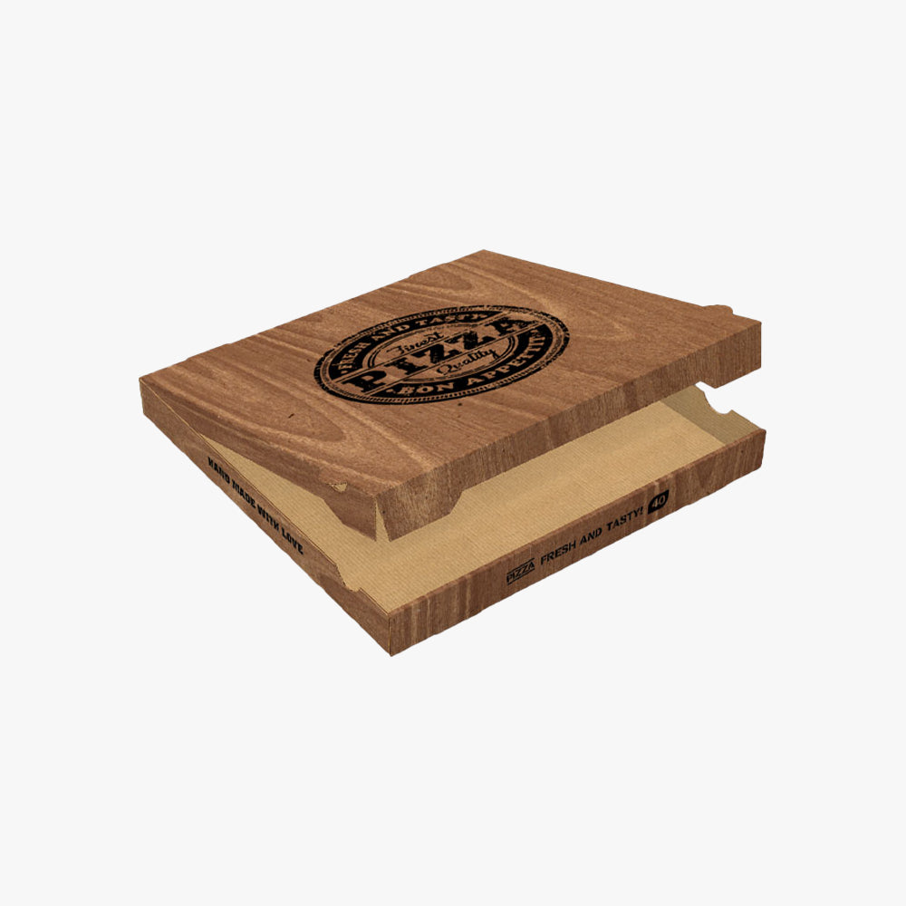 Welt Packer Pizzakartons aus Mikrowellpappe Kraft 20 x 20 x 4 cm (100 stück)